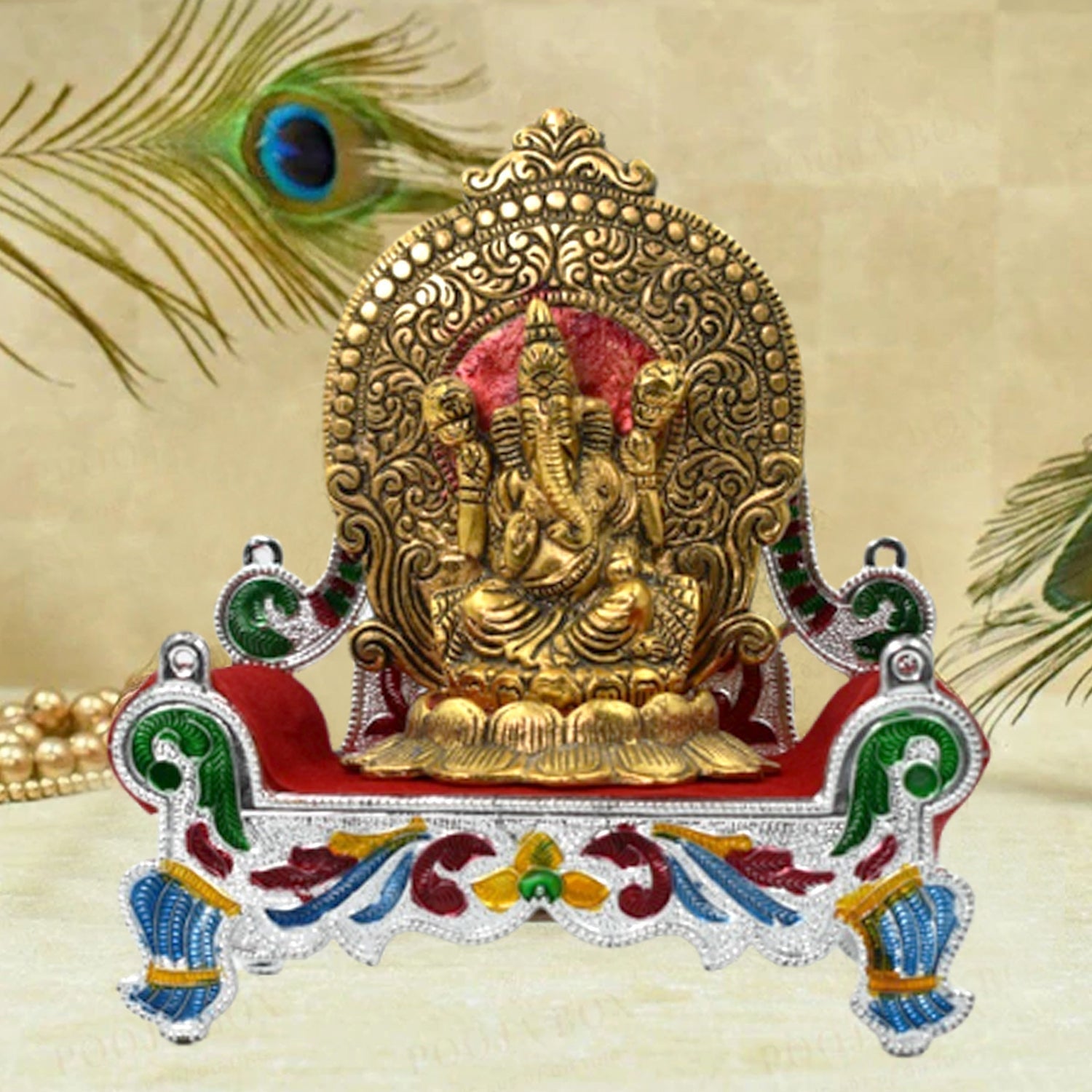 Decorative Singhasan Bal Gopal for placing divine statues at home. Decorative Singhasan Bal Gopal for placing divine statues at home.